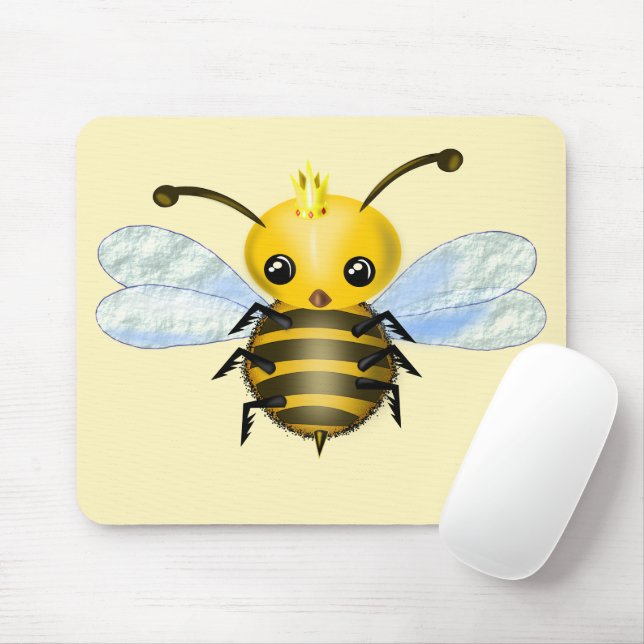 Tapis De Souris Petite souris d'abeille Queen - Couleurs personnal (Avec souris)
