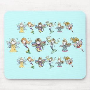 Tapis De Souris Petites fées sirènes et anges mousepad