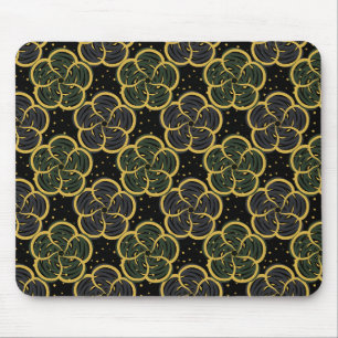 Tapis De Souris Petites fleurs dorées sans couture motif