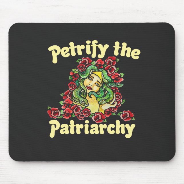 Tapis De Souris Petrifier la méduse féministe patriarcale (Devant)