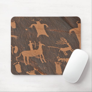 Tapis De Souris Pétroglyphes anciens de Newspaper Rock Amérindiens