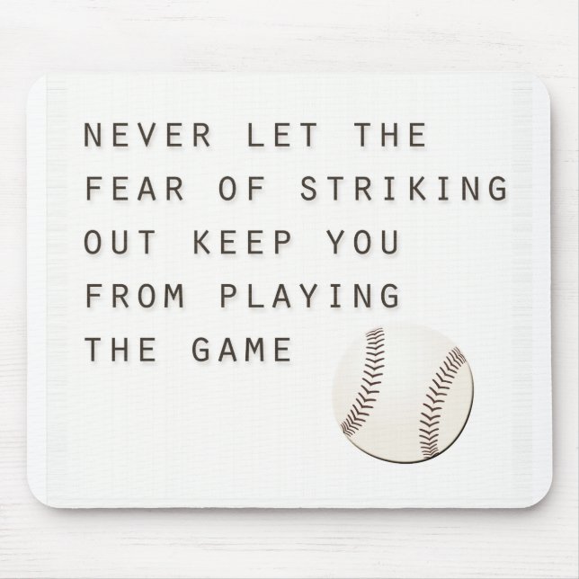 Tapis De Souris peur de frapper le baseball moderne inspirant (Devant)