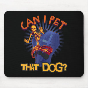 Tapis De Souris Peut-on Caresser Ce Squelette de Chien dans un Cer