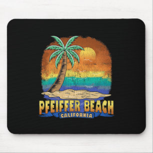 Tapis De Souris Pfeiffer Beach Californie Souve Vintage dégoûtée
