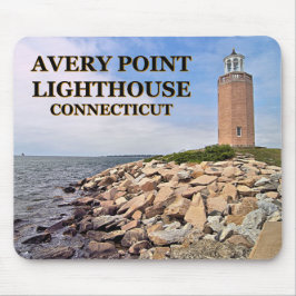 Tapis De Souris Phare d'Avery Point, Connecticut Mousepad