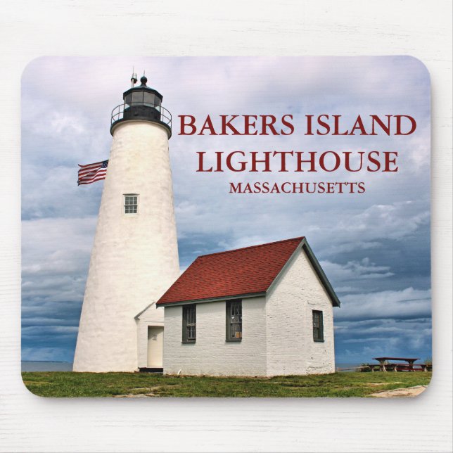 Tapis De Souris Phare de Bakers Island, Massachusetts Mousepad (Devant)