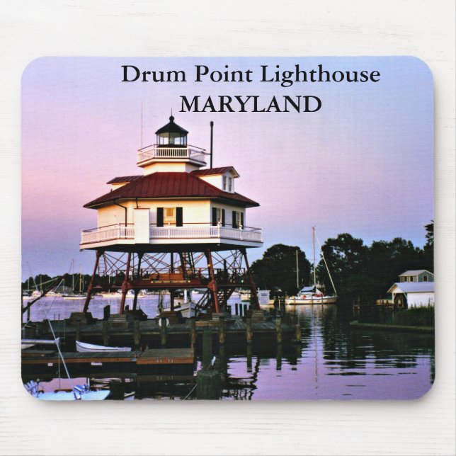 Tapis De Souris Phare de Drum Point, Maryland Mousepad (Devant)