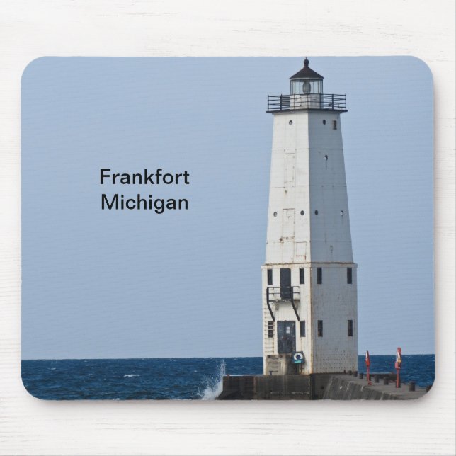 Tapis De Souris Phare de Frankfort Michigan (Devant)