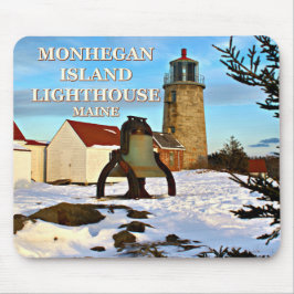 Tapis De Souris Phare de l'île Monhegan, Maine Mousepad