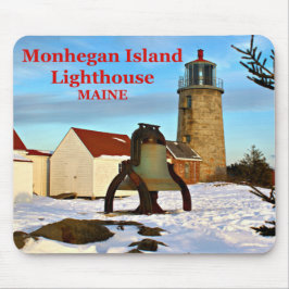 Tapis De Souris Phare de l'île Monhegan, Maine Mousepad