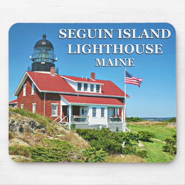 Tapis De Souris Phare de l'île Seguin, Maine Mousepad (Devant)