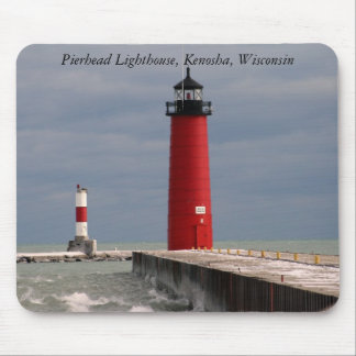 Tapis De Souris Phare de musoir, Kenosha, le Wisconsin