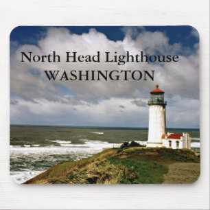 Tapis De Souris Phare de North Head, Washington Mousepad