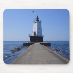 Tapis De Souris Phare de North Pierhead, Ludington, MI