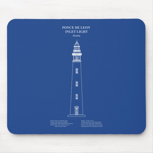 Tapis De Souris Phare de Ponce de Leon Inlet - Floride - AD (Devant)