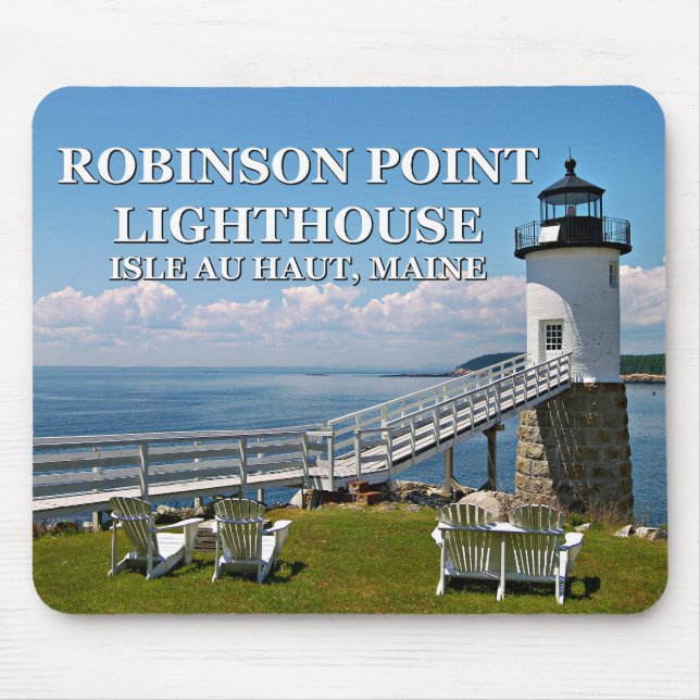 Tapis De Souris Phare de Robinson Point, Maine Mousepad (Devant)