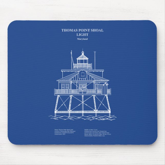 Tapis De Souris Phare de Thomas Point Shoal - Maryland - AD (Devant)