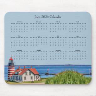 Tapis De Souris Phare de West Quoddy Head - Calendrier 2026