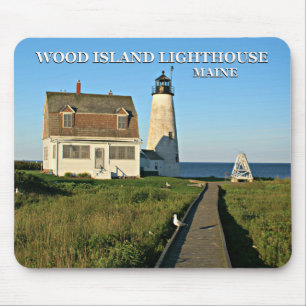 Tapis de souris Phare de Wood Island, Maine