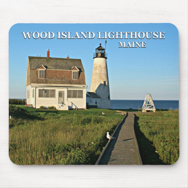 Tapis De Souris Phare de Wood Island, Maine Mousepad (Devant)