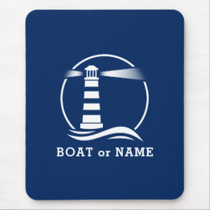 Tapis De Souris Phare nautique Votre bateau ou votre nom Marine