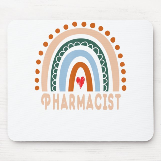Tapis De Souris Pharmacien Arc-en-Ciel Appréciation précieuse Trav (Devant)