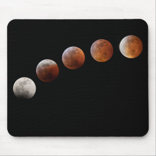 Tapis De Souris Phases de la pleine lune Éclipse lunaire totale   