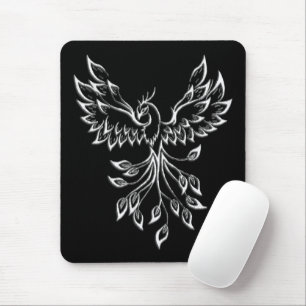 Tapis De Souris Phénix s'élève sur fond noir
