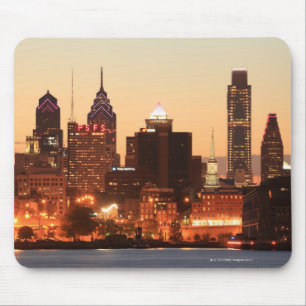 Tapis De Souris Philadelphie du centre, Pennsylvanie au coucher du