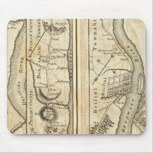 Tapis De Souris Philadelphie et New York Road Map