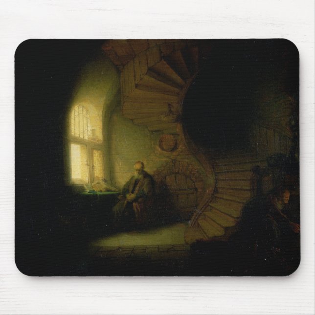 Tapis De Souris Philosophe dans la méditation, 1632 (Devant)