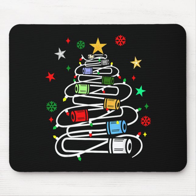 Tapis De Souris Phlebotomy Blood Tube Christmas Tree Phlebotomist  (Devant)
