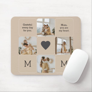 Tapis De Souris Photo Collage Mousepad avec message personnalisé p