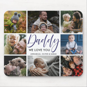 Tapis De Souris Photo Collage ''Papa'' We Love You Mouse Pad