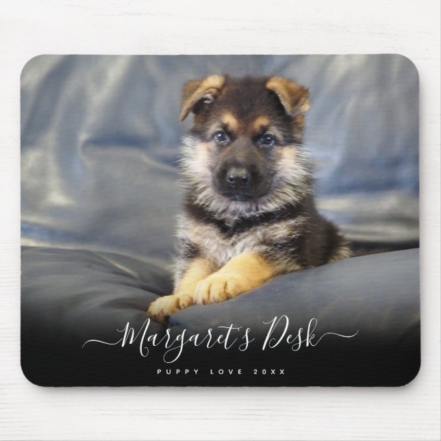 Tapis De Souris Photo de chiot personnalisée (Devant)