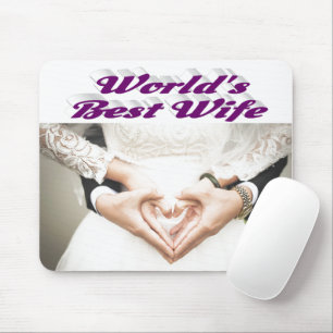 Tapis De Souris Photo de la femme violet