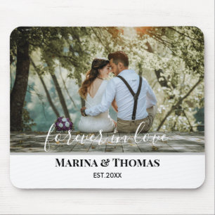Tapis De Souris Photo Mariage Personnalisée Avec Calligraphie Mod