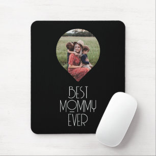 Tapis De Souris Photo Meilleure maman Jamais Script moderne