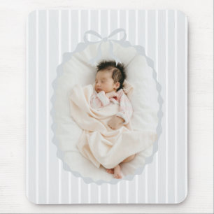 Tapis de souris photo personnalisé avec cadre à nœ