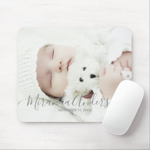 Tapis De Souris Photo personnalisée avec nom et texte personnalisé