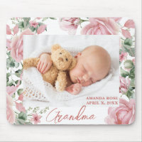 Photo personnalisée Floral Nouveau bébé