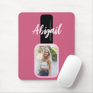 Tapis De Souris Photo personnalisée tendance moderne ongle rose po