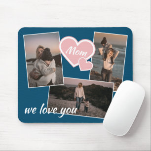 Tapis De Souris Photo personnalisée Texte simple maman