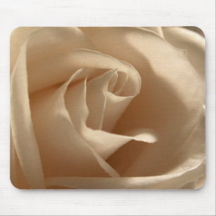 Tapis De Souris Photo Rose Crème Joli pétales floraux fleurs fleur