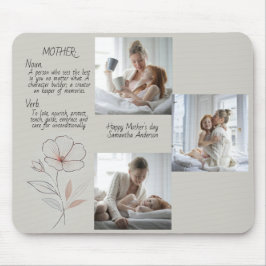 Tapis De Souris Photo & Texte personnalisé Fête des mères de Mouse