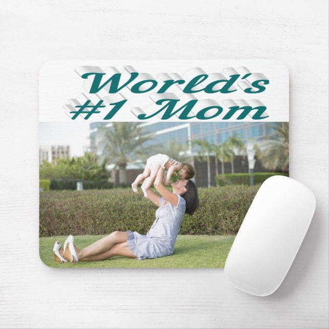 Tapis De Souris Photo verte de maman (Avec souris)