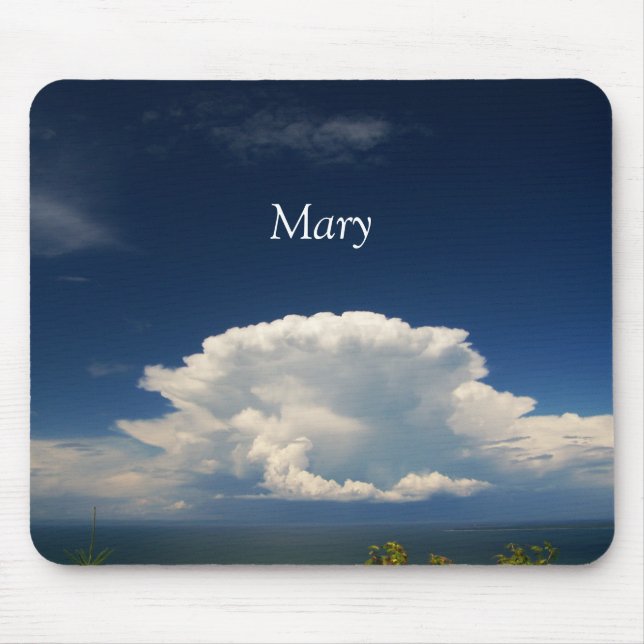 Tapis De Souris Photo White Puffy Cloud (Devant)