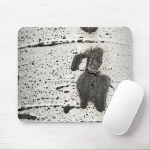 Tapis De Souris Photographie blanche d'écorce d'arbre de