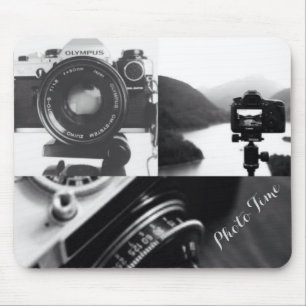 Tapis De Souris Photographie de Black White Camera