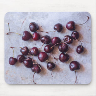 Tapis De Souris Photographie de Cerises Rouges Fraîches